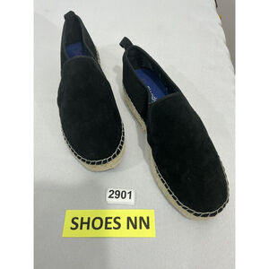 Womans Biondo Waterproof Empeigne Cuir Size 9 M Black Suede Espadrille Wedges